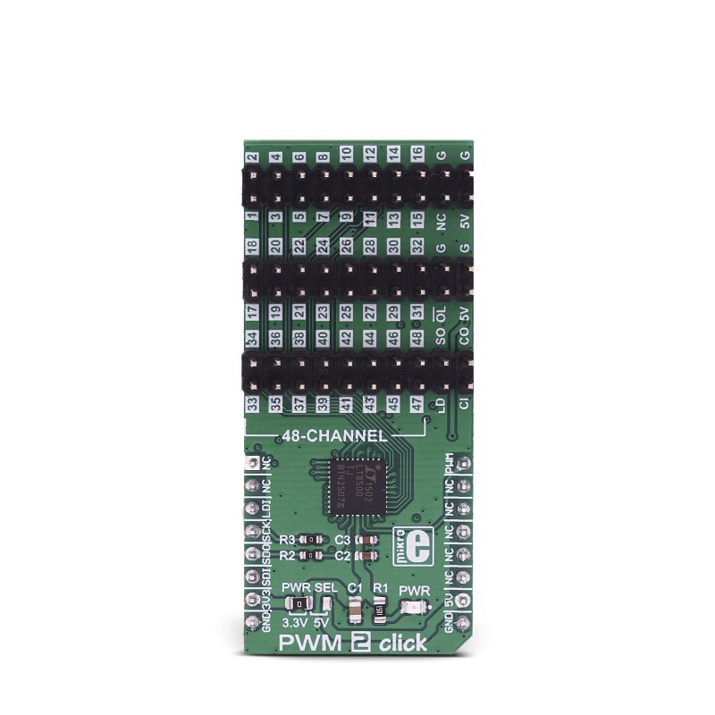 MikroElektronika PWM 2 Click Board PWM Controller for LT8500 for Driving LED Matrices and Displays, Robotics, Industrial
