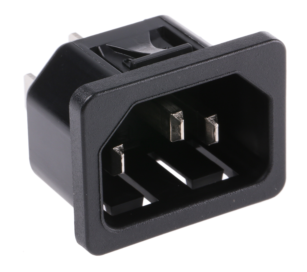 Schurter C14 Snap-In IEC Connector Male, 10A, 250 V
