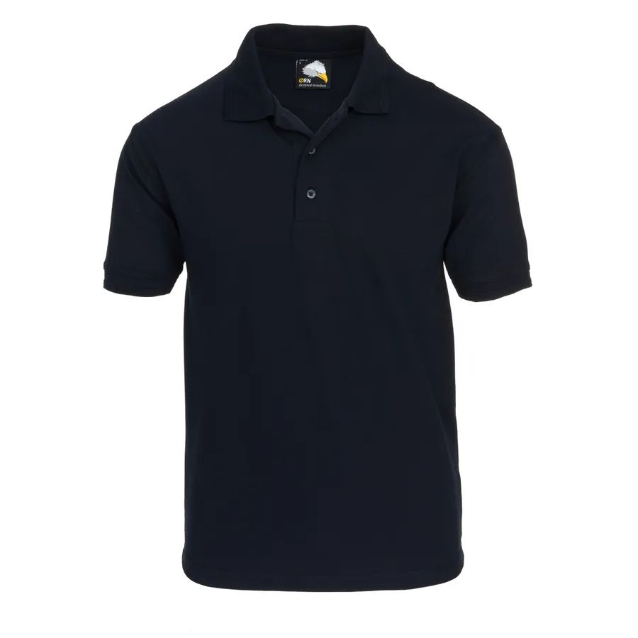Orn Eagle Navy Polyester Polo Shirt, UK- 13.5in, EUR- 35cm