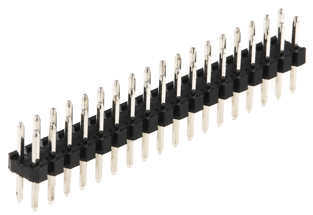 HARWIN M22 Series Straight Through Hole Pin Header, 36 Contact(s), 2 mm Pitch, 2 Row, Unshrouded