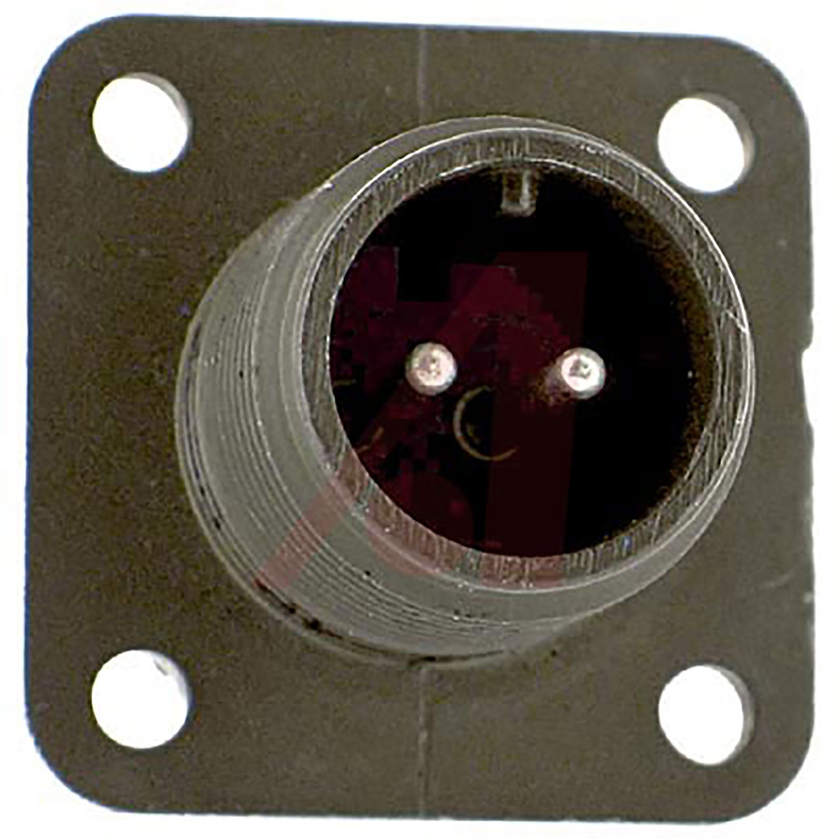 Amphenol Industrial, 97 2 Way Wall Mount MIL Spec Circular Connector ReceptacleGreen, Pin Contacts,Shell Size 10SL,