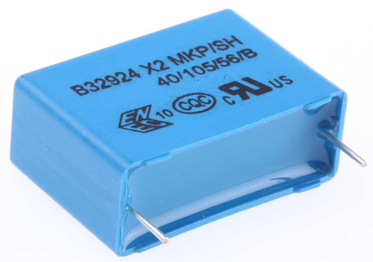EPCOS B32924C Polypropylene Film Capacitor, 305V ac, ±20%, 1.5μF, Through Hole