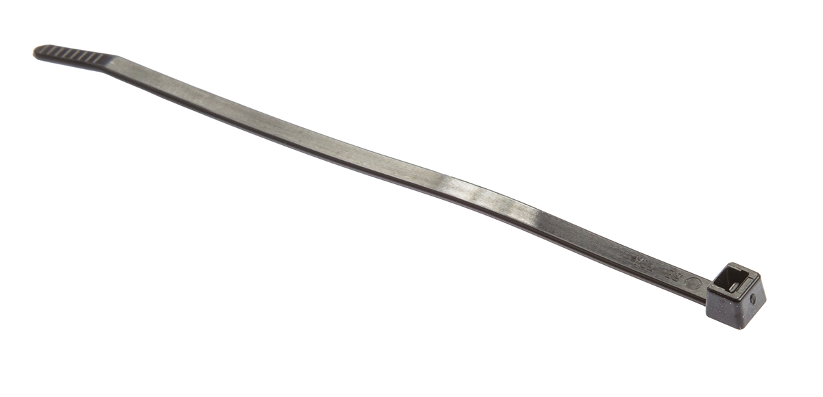 HellermannTyton Cable Tie, Inside Serrated, 150mm x 4.6 mm, Black Polyamide 6.6 (PA66), Pk-100