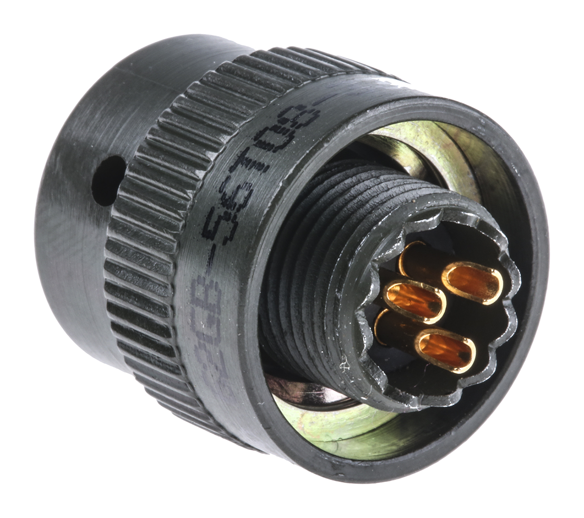 Amphenol Limited, 62GB 3 Way Cable Mount MIL Spec Circular Connector PlugOlive, Pin Contacts,Shell Size 8, Bayonet