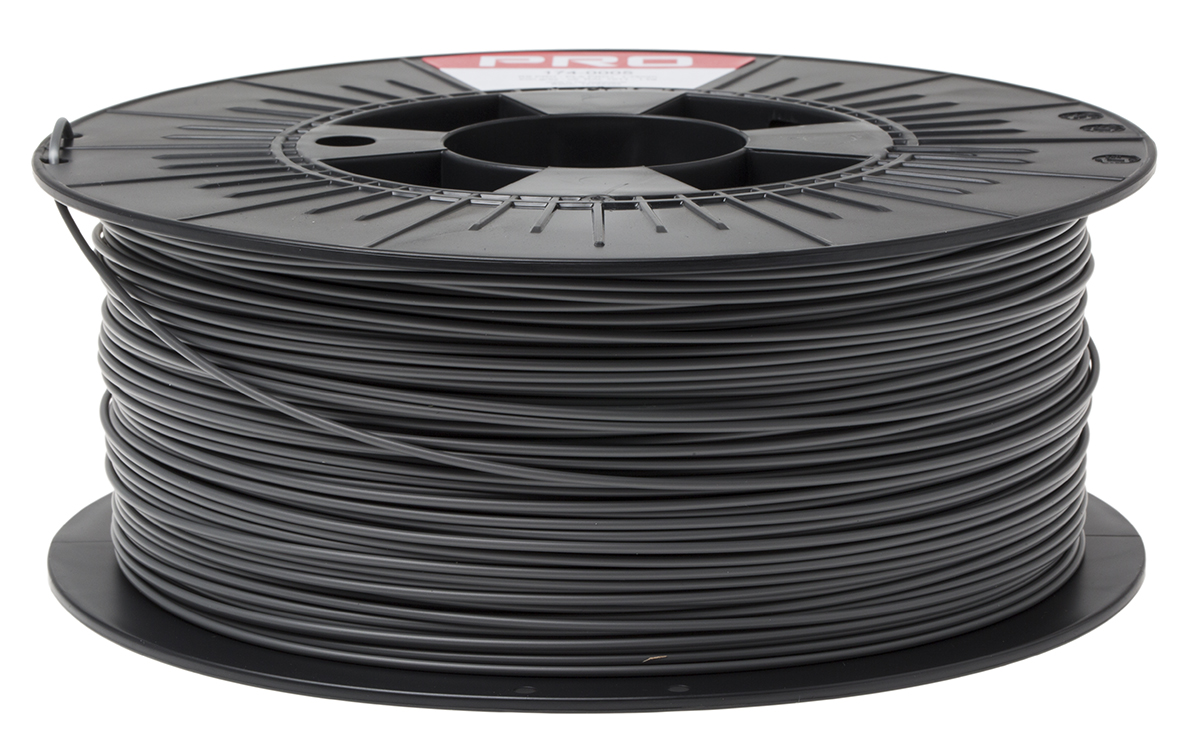 RS PRO 1.75mm Grey PLA-X3 3D Printer Filament, 1kg