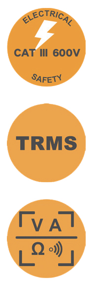 RS PRO Digital, LCD Digital Multimeter, True RMS, 1A ac Max, 1A dc Max, 600V ac Max