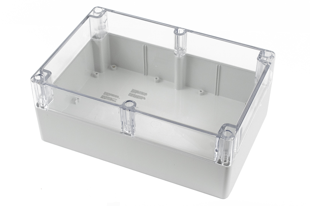 Hammond 1554 Series Light Grey Polycarbonate Enclosure, IP68, Clear Lid, 300 x 200 x 120mm