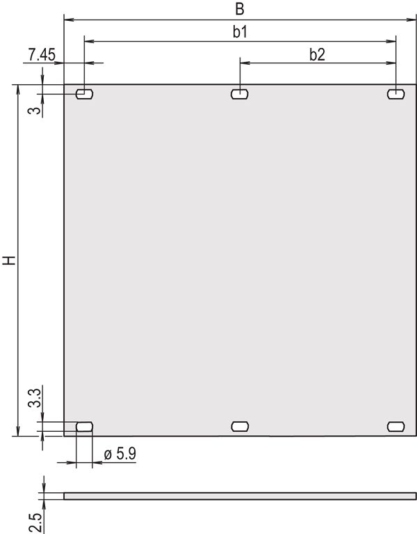 nVent SCHROFF Front Panel, 3U, 42HP