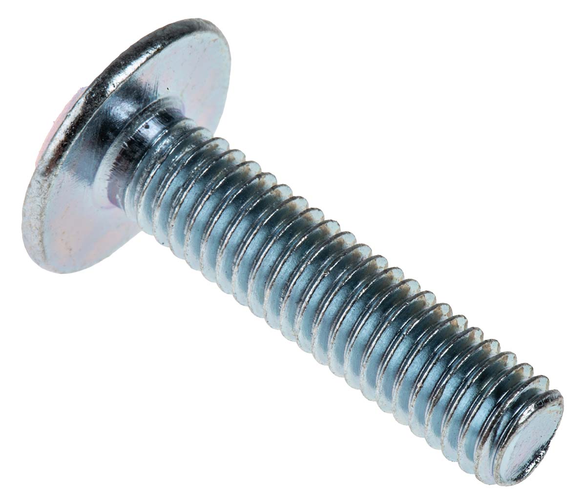Bright Zinc Plated Steel Roofing Bolt, M6 x 25mm