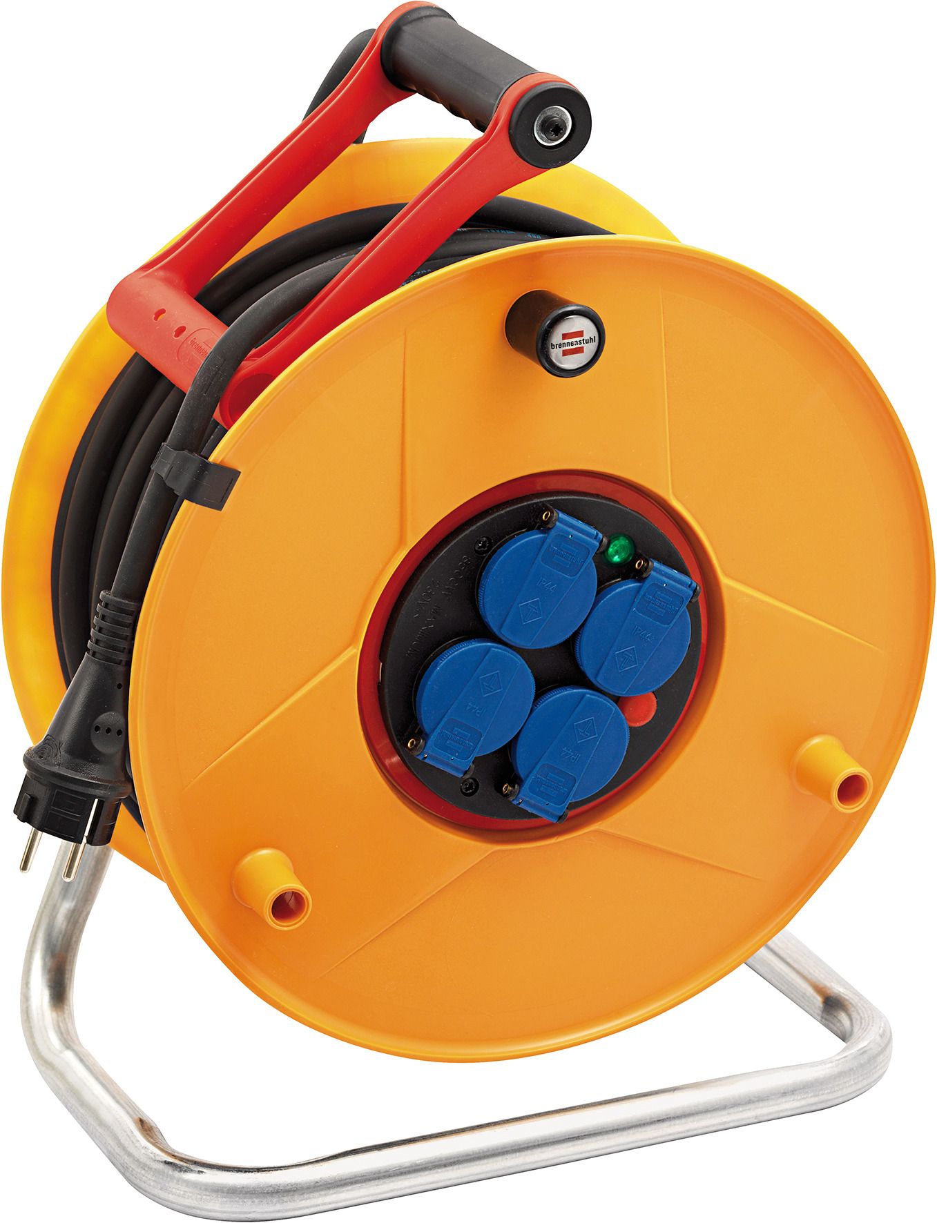 brennenstuhl 40m 4 Socket Type E - French Cable Reel Open Reel, 230 V, IP44