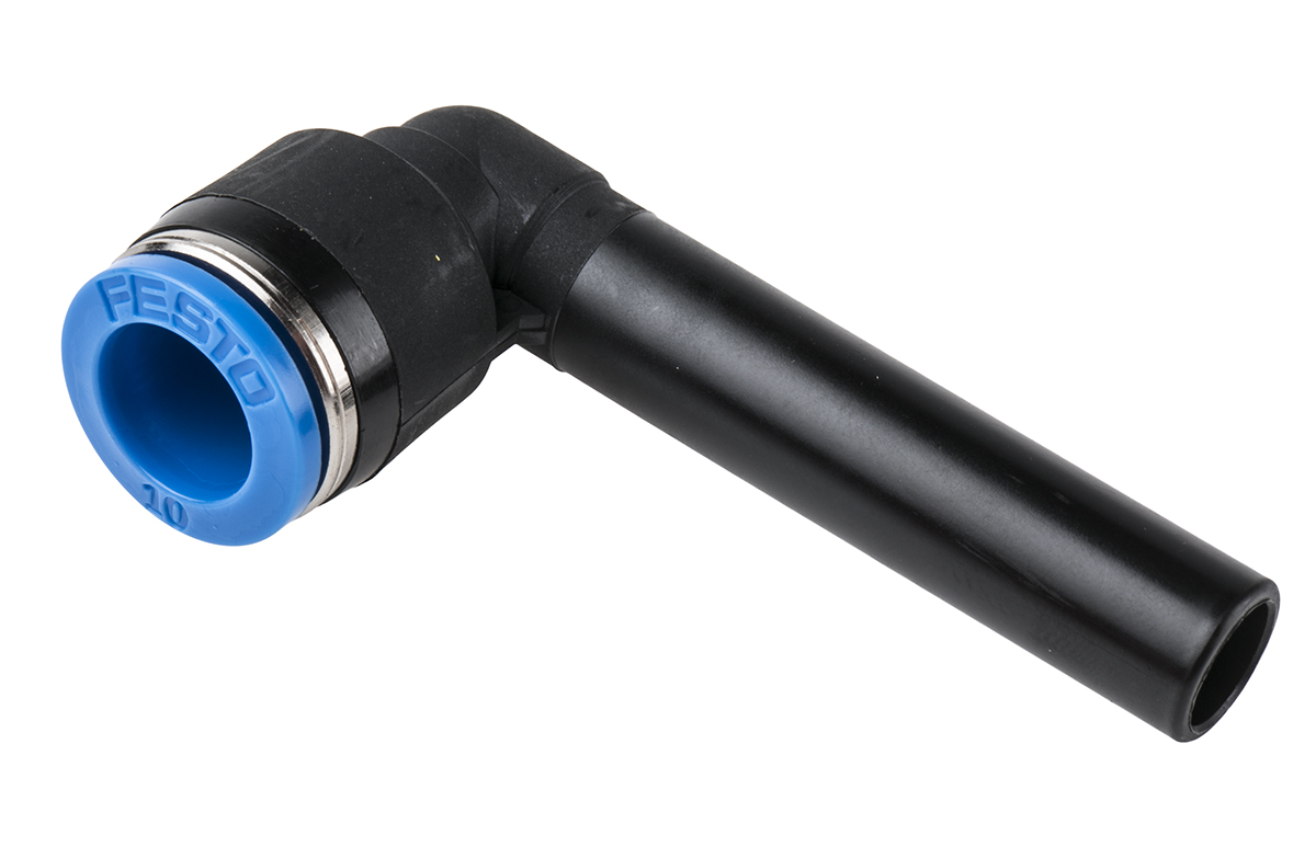 Festo QSL Series Elbow Tube-toTube Adaptor, Push In 10 mm to Push In 10 mm, Tube-to-Tube Connection Style, 153068