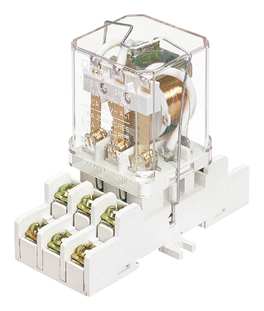 Relpol 11 Pin 250V ac DIN Rail Relay Socket, for use with RUC Faston Relay