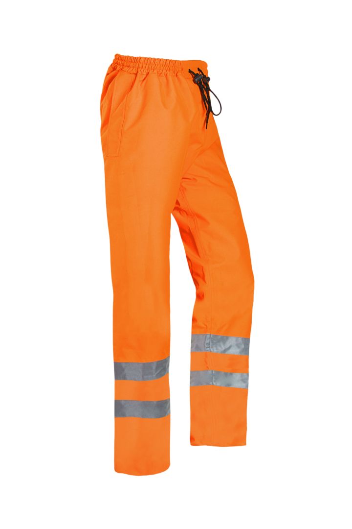Sioen Flensburg Orange Hi Vis Trouser Breathable, Hi-Vis, Waterproof XL XL Leg Length 31in