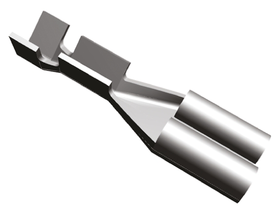 TE Connectivity FASTON .110 Uninsulated Female Spade Connector, Receptacle, 2.79 x 0.51mm Tab Size, 0.1mm² to 0.4mm²