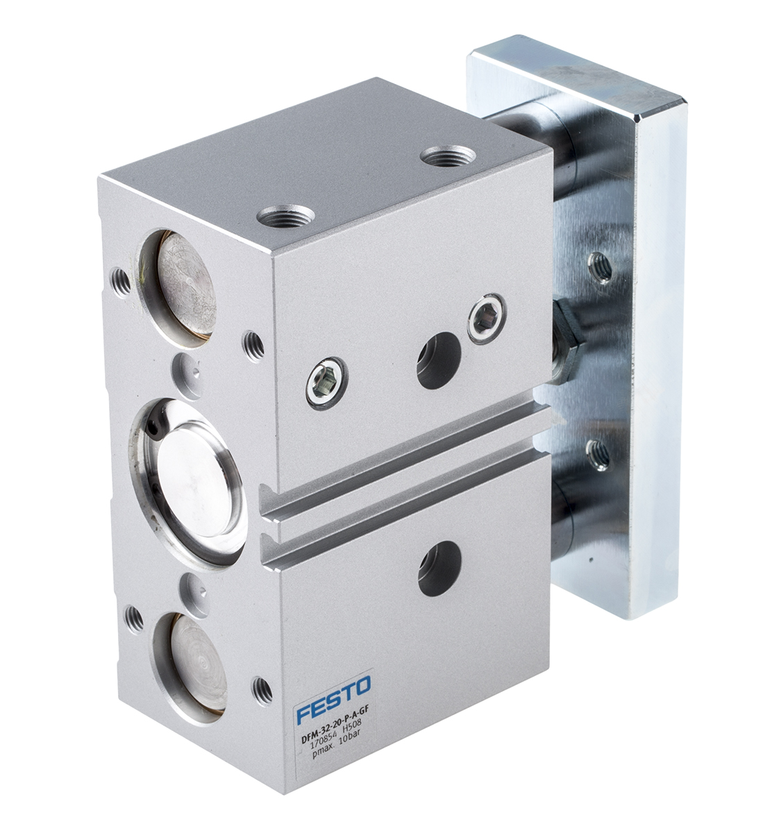 Festo Pneumatic Guided Cylinder - 170854, 32mm Bore, 20mm Stroke, DFM Series, Double Acting