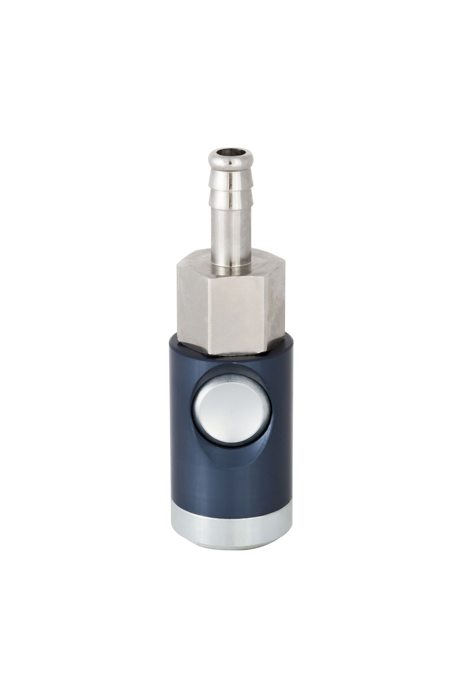 RS PRO Aluminium, Brass, Steel Female Pneumatic Quick Connect Coupling, 8mm Hose Barb