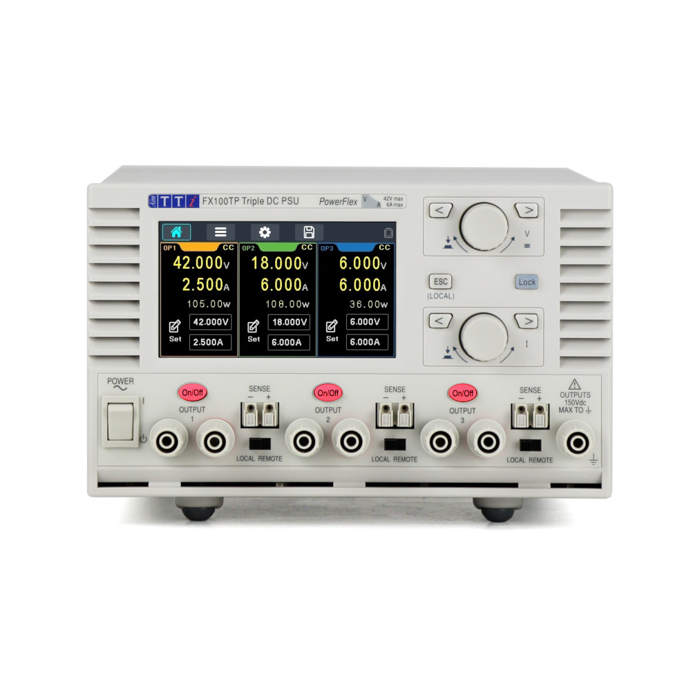 Aim-TTi FX Series Digital Laboratory Power Supply, 0 ⭢ 42V, 1 ⭢ 6000mA, 3-Output, 246W