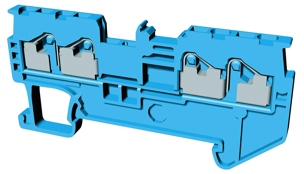 Omron XW5T-P1.5-2.2-1BL XW5T Series Blue, 1.5mm², Single-Level, Push In Termination