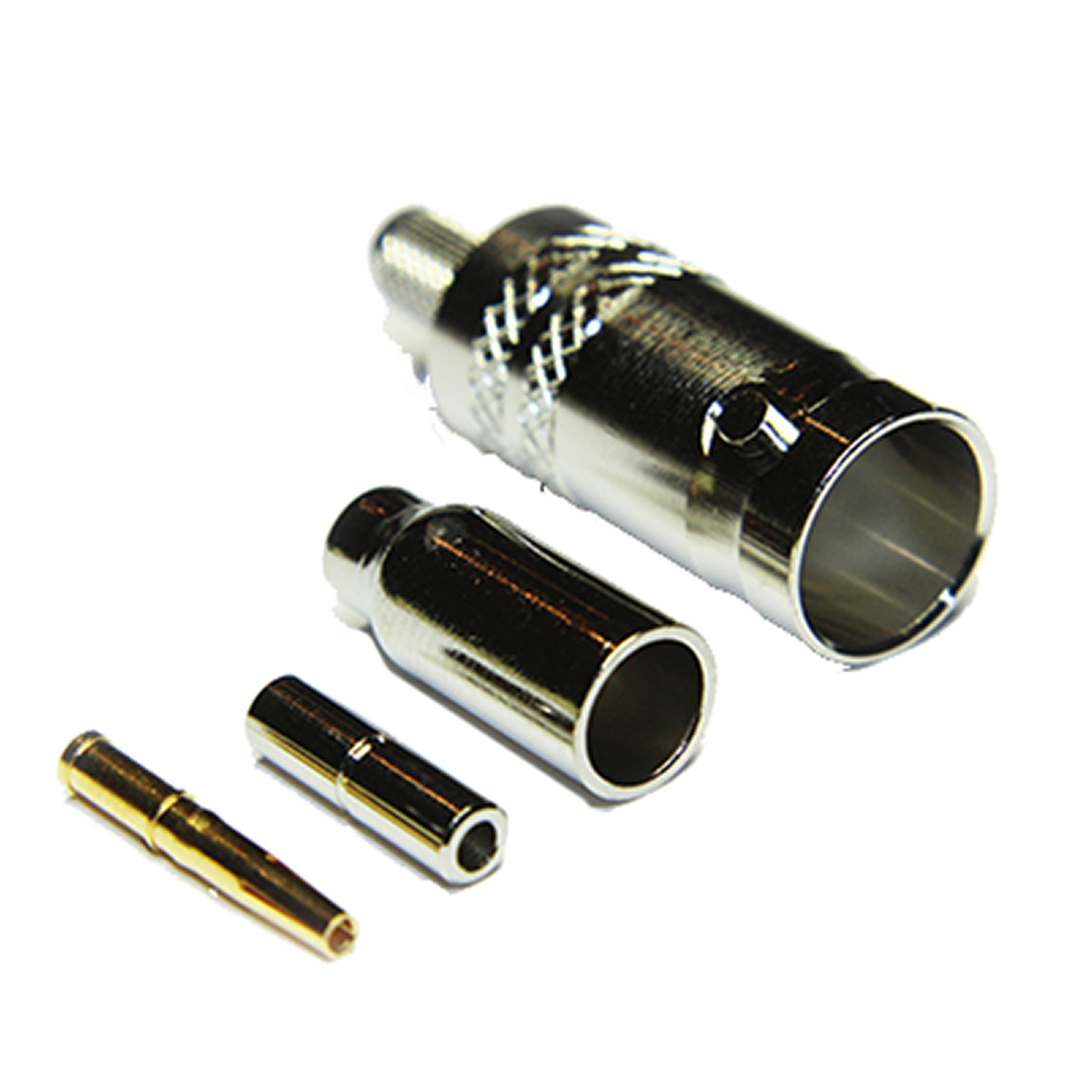 COAX Connectors, Jack Cable Mount BNC Connector, 75Ω, Crimp Termination, Straight Body