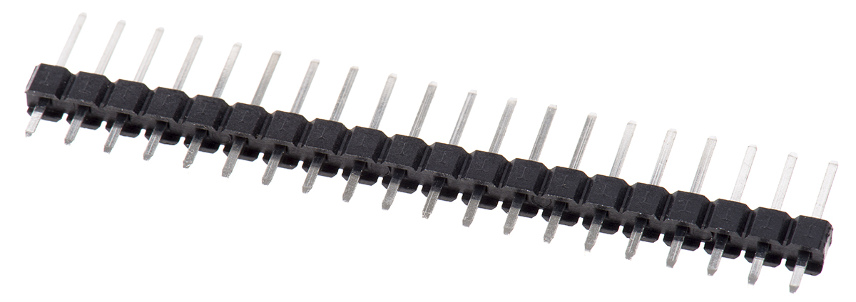 HARWIN M20 Series Straight Through Hole Pin Header, 20 Contact(s), 2.54 mm Pitch, 1 Row, Unshrouded