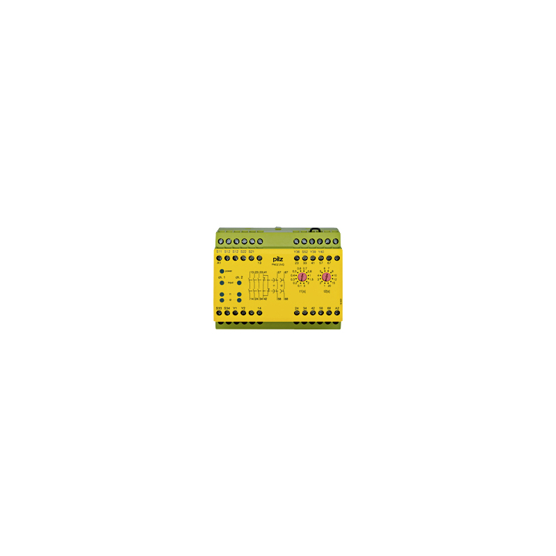 Pilz 774 1 Auxiliary Contacts Safety Relay 24V dc, Single/Dual-Channel 5 Safety Contacts