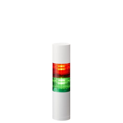 Patlite LR5 Series Green, Red Buzzer Signal Tower, 2 Lights, 24 V dc, Direct Mount
