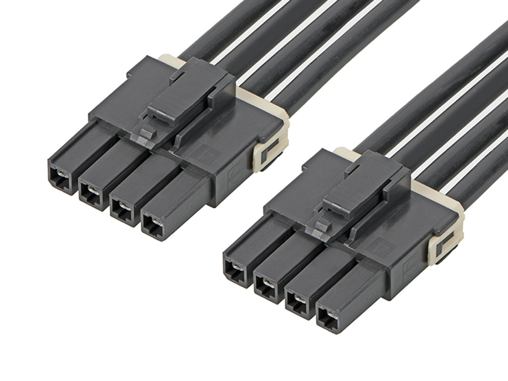 Molex 4 Way Female Mega-Fit to 4 Way Female Mega-Fit Wire to Board Cable, 600mm