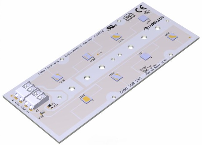 Lumileds 22.2V dc White LED Strip, 172.2mm Length