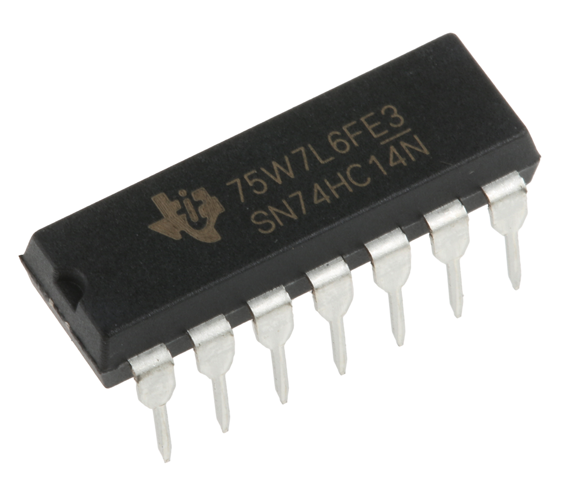 Texas Instruments SN74HC14N Hex Schmitt Trigger Inverter, 14-Pin PDIP