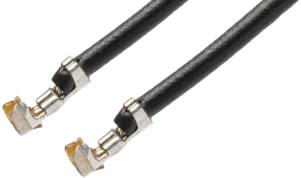 Molex Female PicoBlade to Female PicoBlade Crimped Wire, 450mm, 26AWG, Black