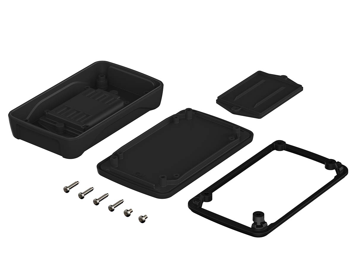 Bopla BoPad Series ABS Handheld Enclosure, Integral Battery Compartment, IP65, 130 x 75 x 26mm