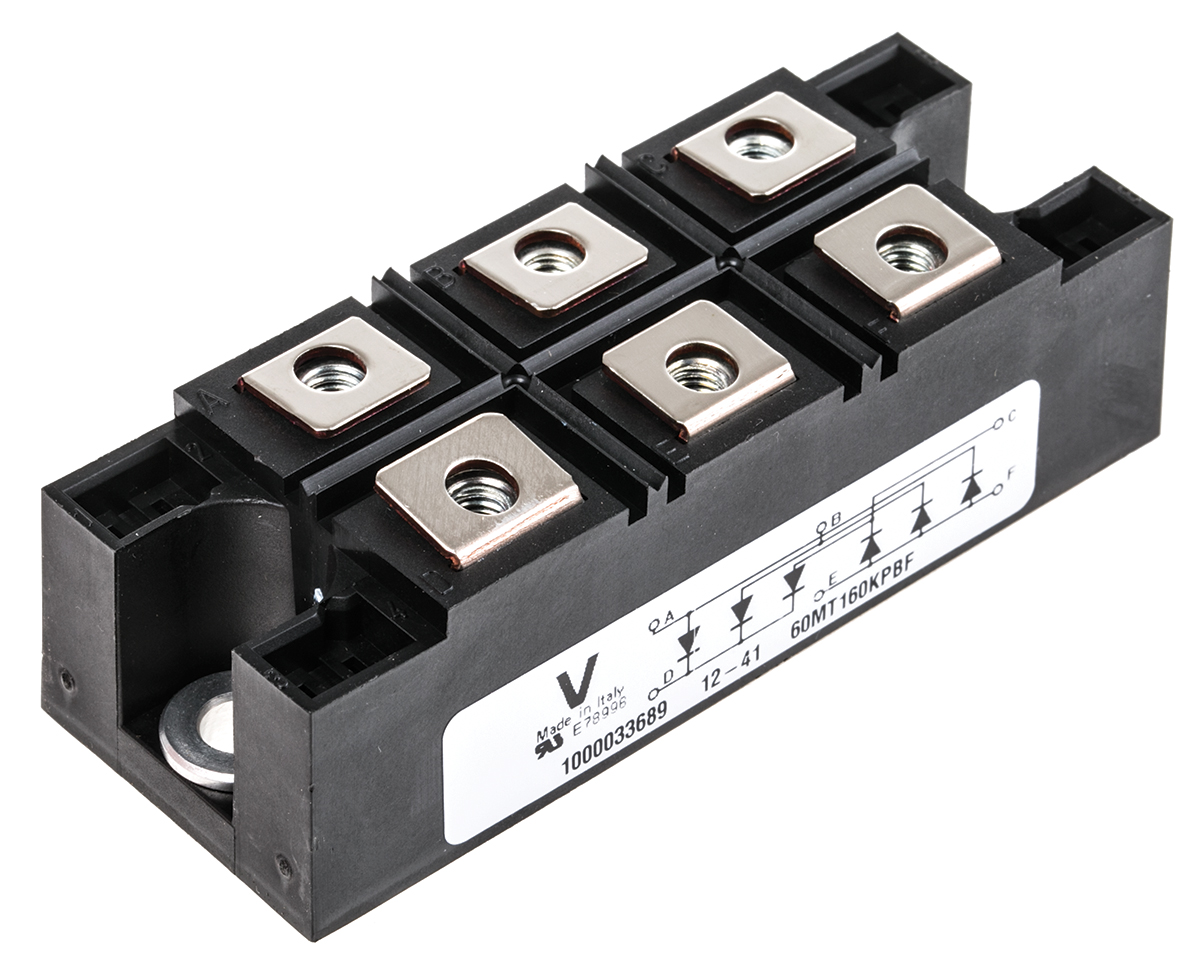 Vishay Bridge Rectifier Module, 75A, 1600V, 3-phase, 6-Pin