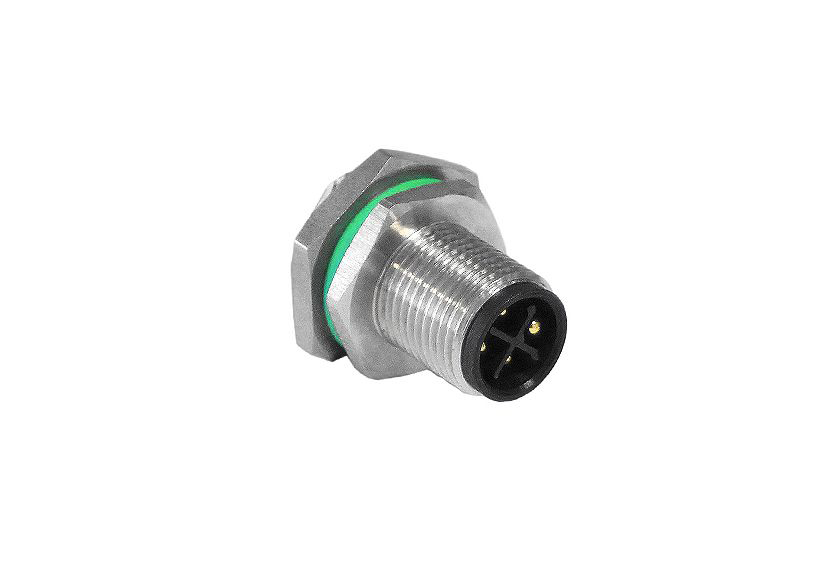 Bulgin Circular Connector, 4 Contacts, Panel, M12 Connector, Plug, Male, IP67, Buccaneer M12 Series