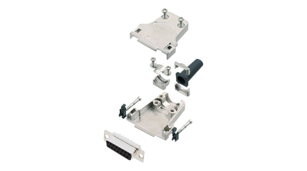 Encitech Connectors 6355 15 Way Side Entry Cable Mount Solder D-sub Connector Socket