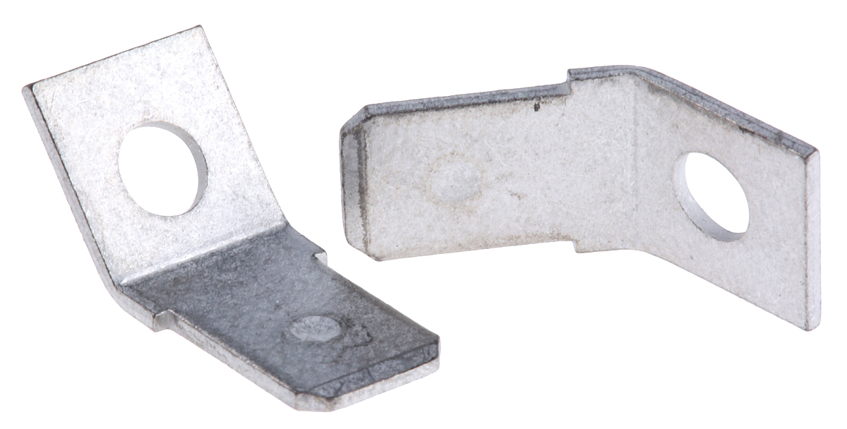 TE Connectivity FASTON .250 Uninsulated Male Spade Connector, PCB Tab, 6.35 x 0.81mm Tab Size