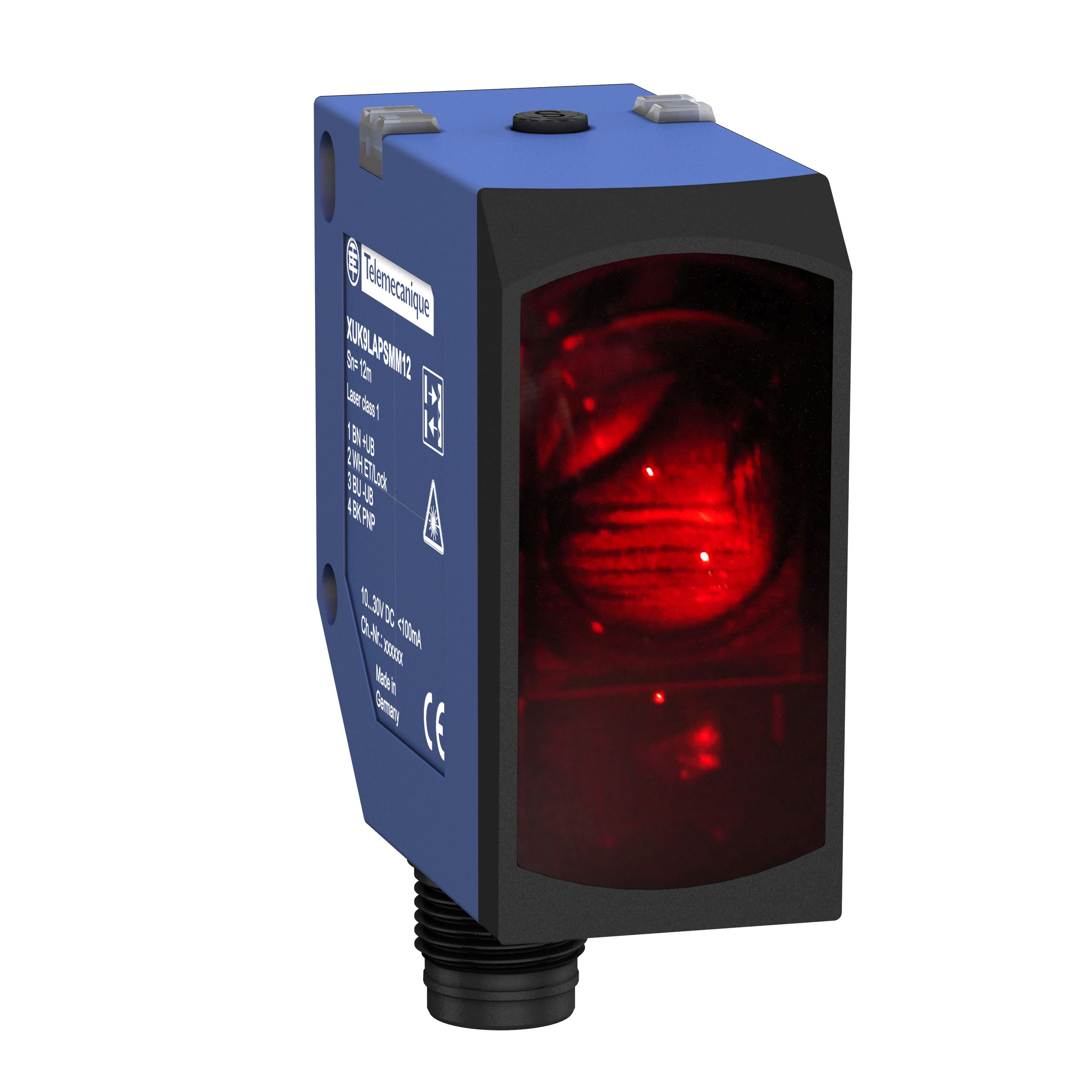 Telemecanique Sensors Polarised Retro Reflection Photoelectric Sensor, Block Sensor, 12 m Detection Range