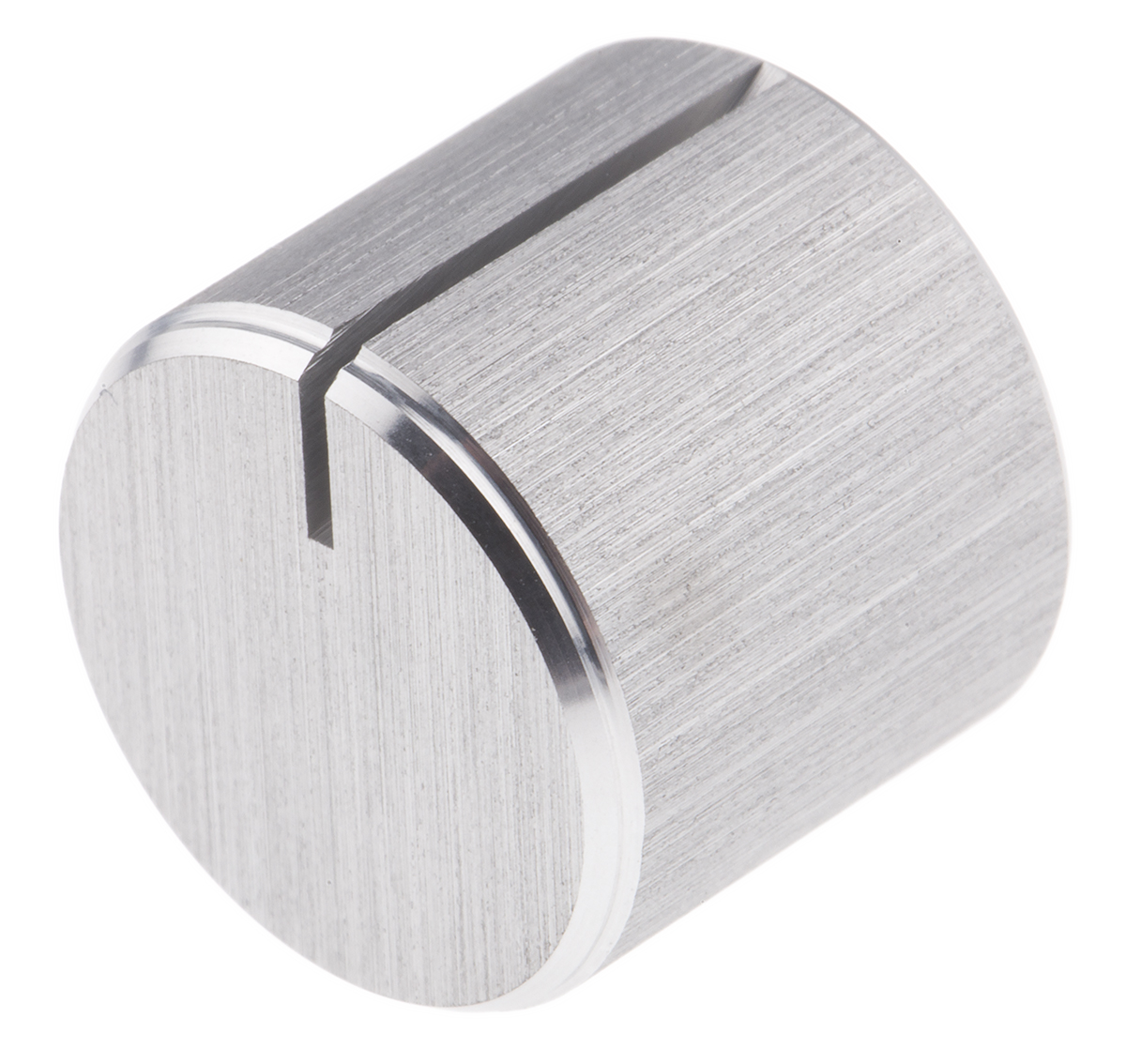 RS PRO 16mm Silver Potentiometer Knob for 6.4mm Shaft Splined