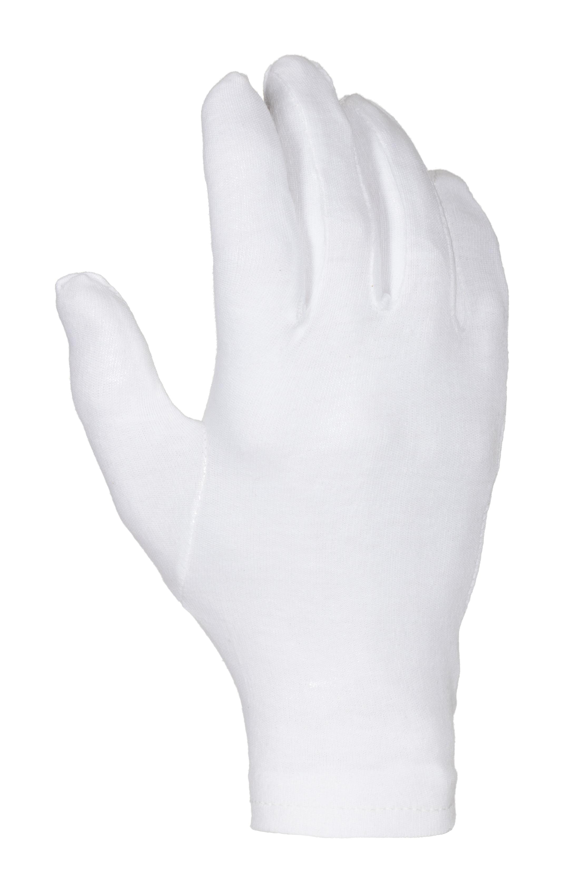 Liscombe White Cotton Glove, Size 7, Cotton Coating