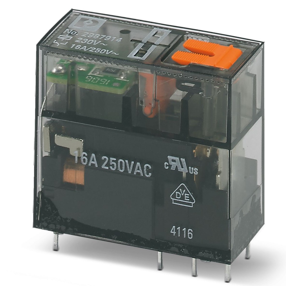 Phoenix Contact Plug In Power Relay, 230V ac Coil, SPDT