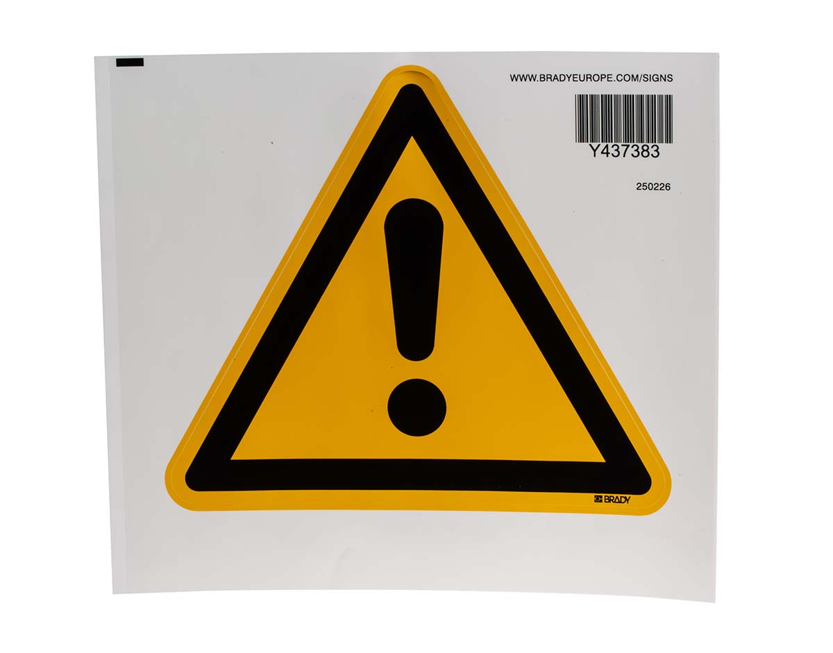 Brady Self-Adhesive General Hazard Hazard Warning Sign