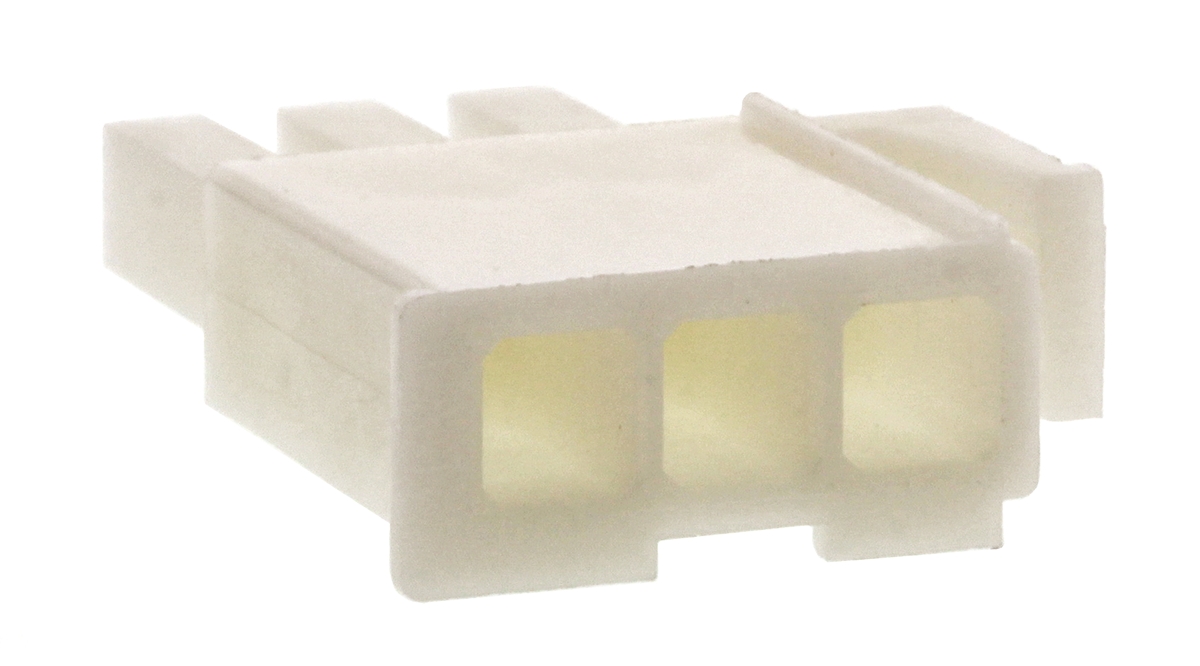 TE Connectivity, Mini-Universal MATE-N-LOK Male Connector Housing, 4.2mm Pitch, 3 Way, 1 Row