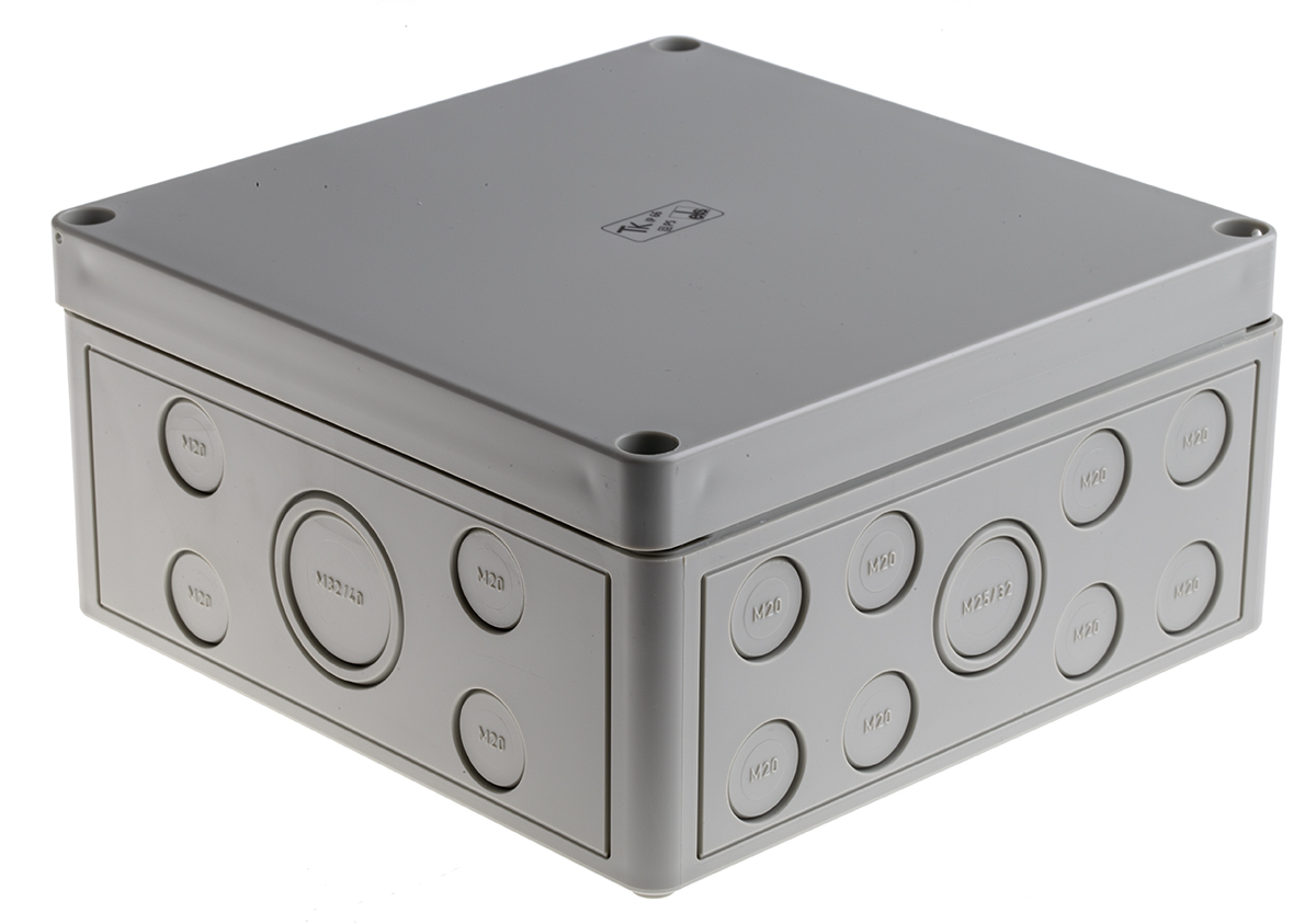 Spelsberg TK PS Series Grey Polystyrene Enclosure, IP66, Grey Lid, 182 x 180 x 90mm