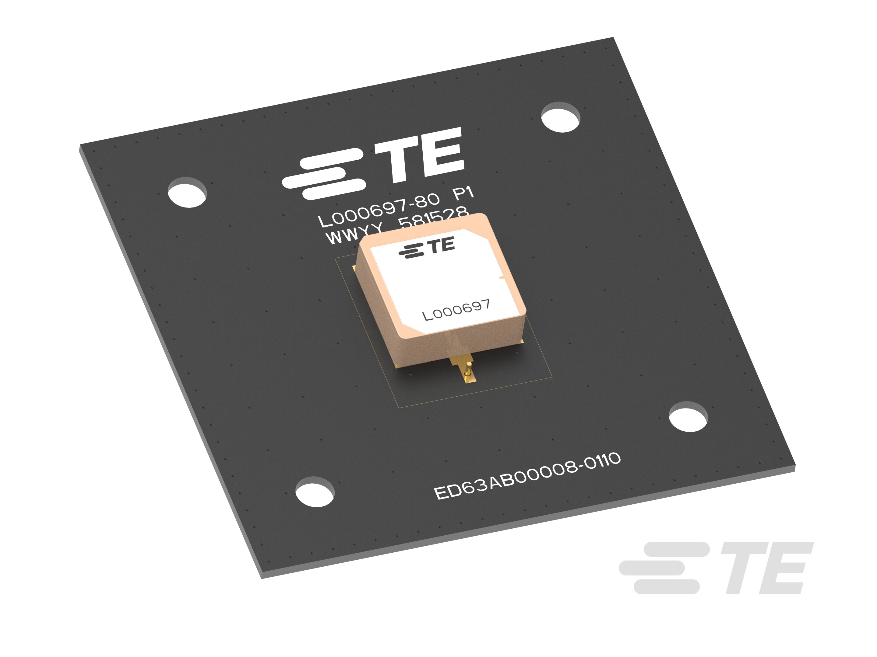 TE Connectivity L000697-80 Patch Omnidirectional GPS Antenna, Bluetooth (BLE), WiFi