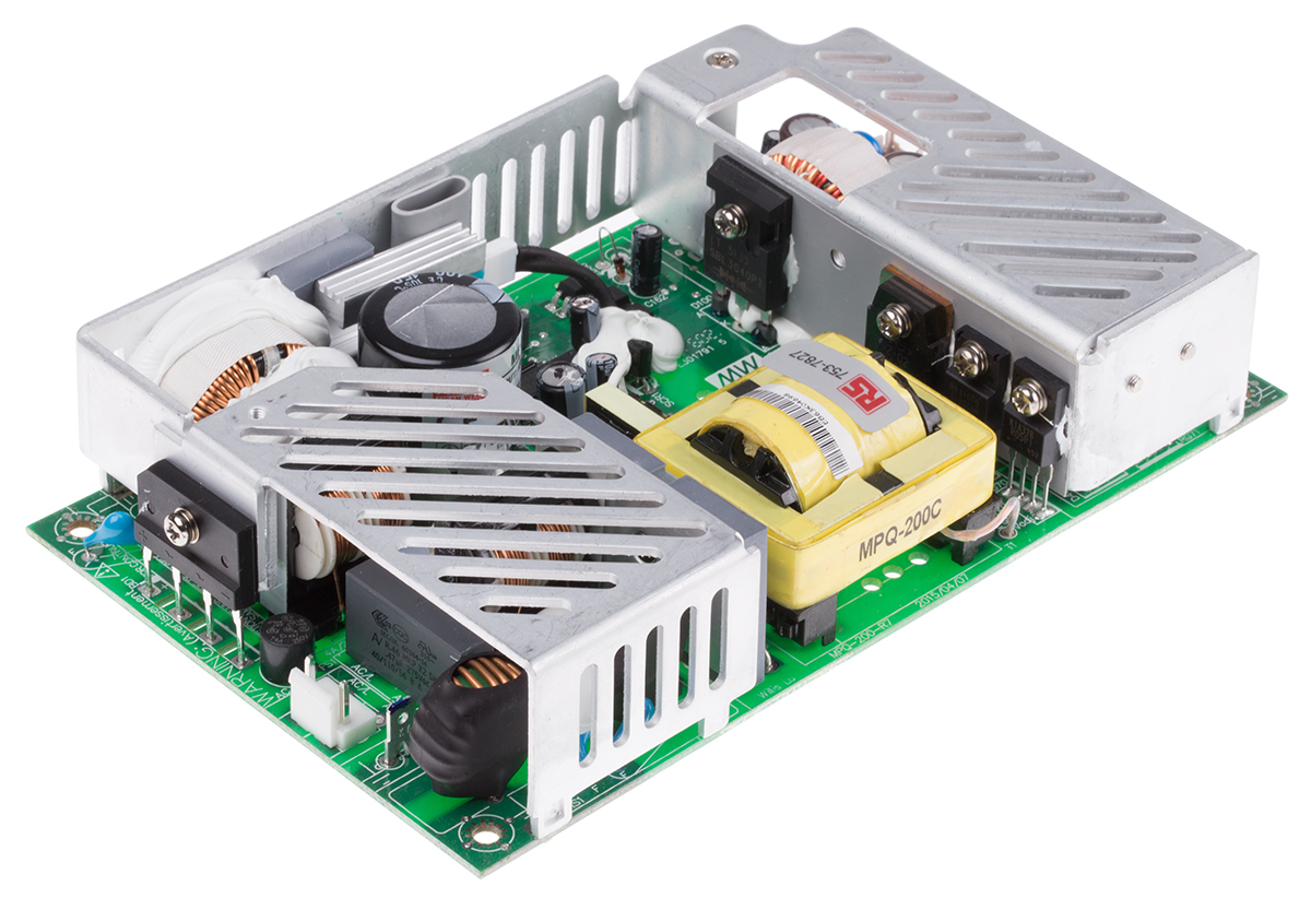 MEAN WELL Switching Power Supply, MPQ-200C, ±5V dc, 2 A, 5 A, 15 A, 140W, Quad Output, 127 → 370 V dc, 90