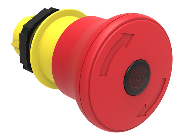 Lovato LPCBL66 Series Turn to Release Emergency Stop Push Button, 22mm Cutout