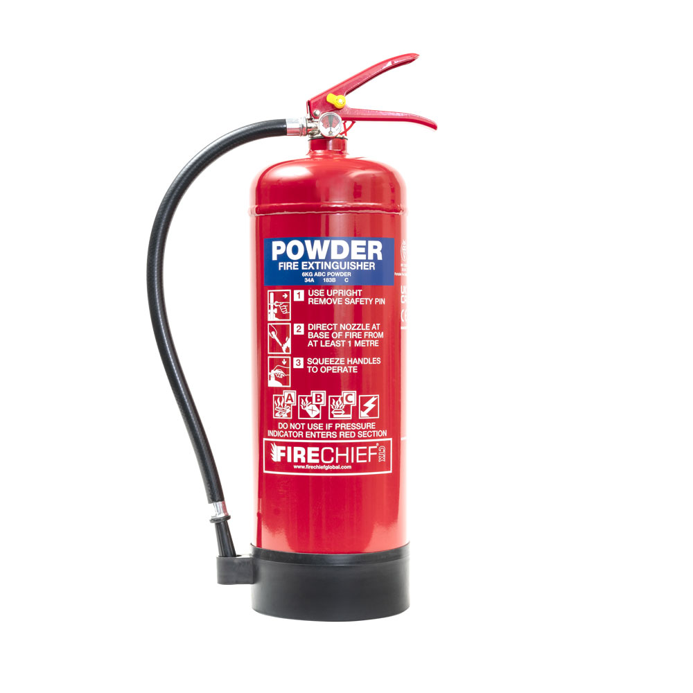 RS PRO 6kg Dry Powder Fire Extinguisher for Multipurpose Work (A, B, C)