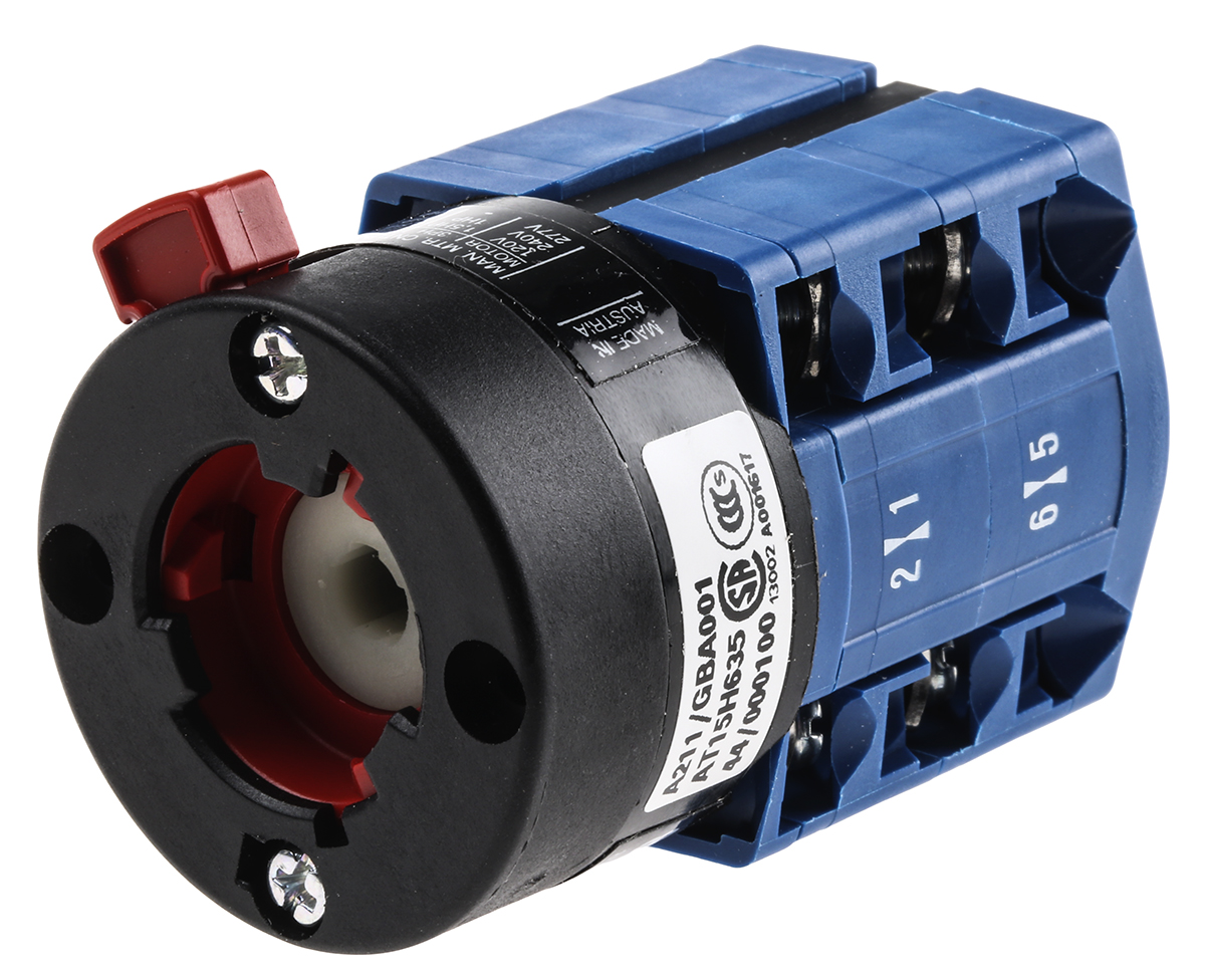 Kraus & Naimer, DP 3 Position 60° Double Throw Cam Switch, 20A
