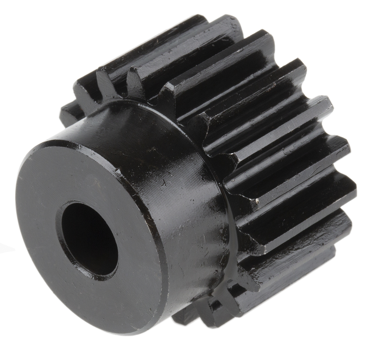 RS PRO Steel 18 Teeth Spur Gear, 1.5 Module, 8mm Bore Diam, 27mm Pitch Diam, 22mm Hub Diam