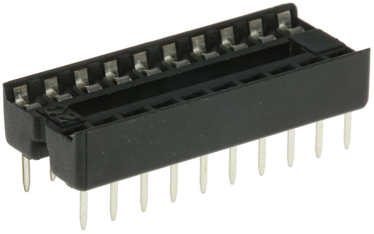 ASSMANN WSW 2.54mm Pitch Vertical 20 Way, Through Hole Stamped Pin Open Frame IC Dip Socket, 1A