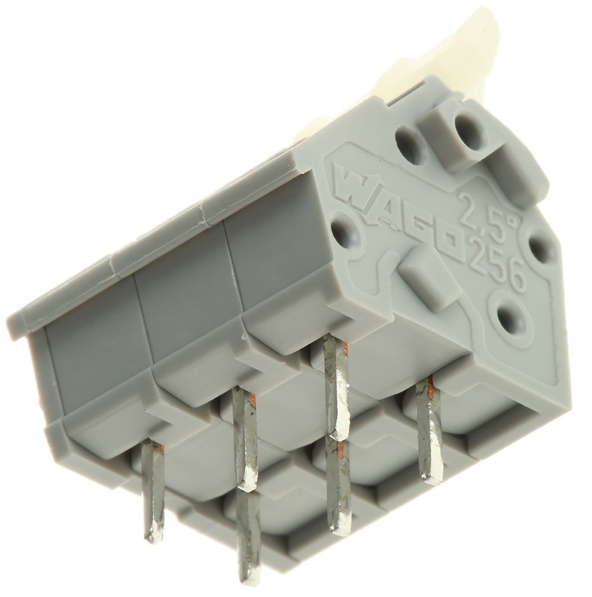 WAGO 256 Series PCB Terminal Block, 3-Contact, 5.08mm Pitch, 1-Row